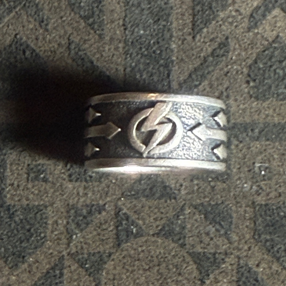 VINTAGE STERLING SILVER CIGAR BAND RING 5.5ISH